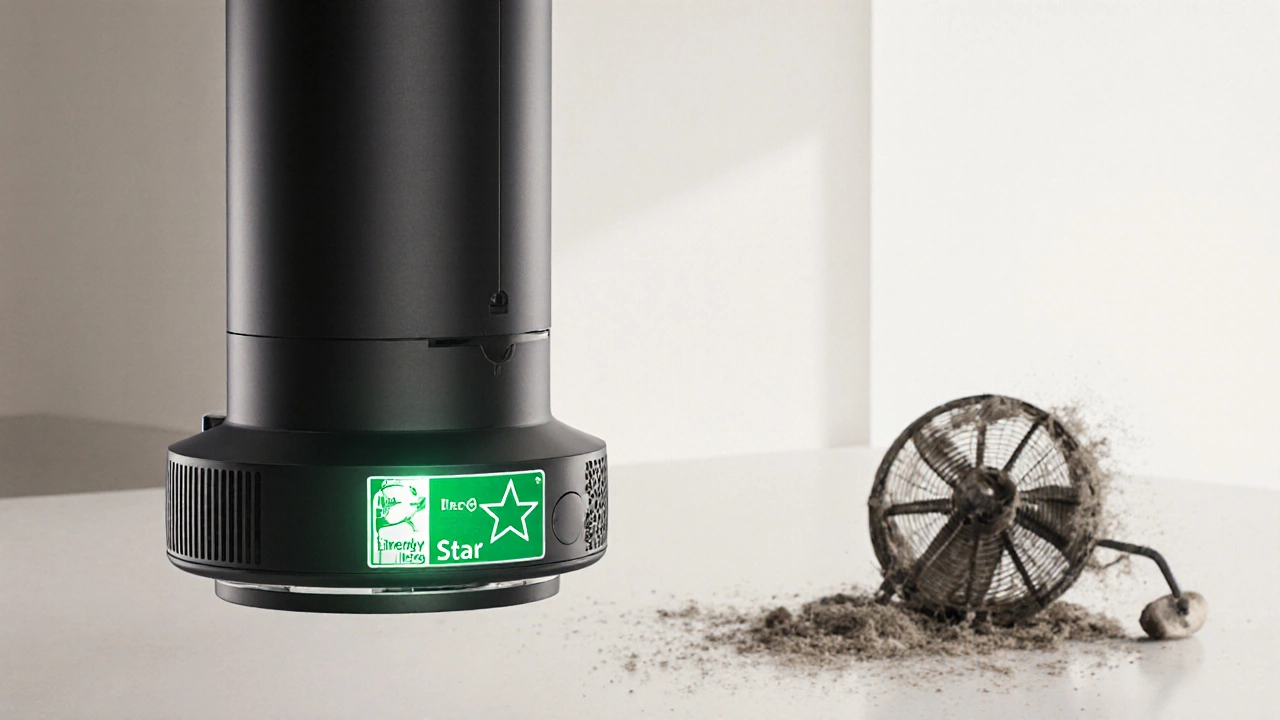 Modern efficient extractor fan next to a discarded old one, highlighting upgrade and longevity.