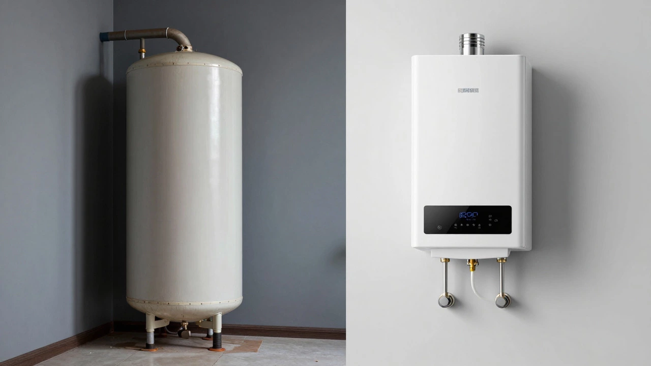 Comparison of old and modern water heater designs